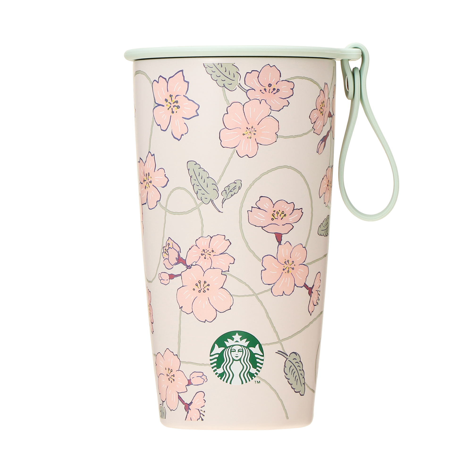 SAKURA2024ストラップカップシェイプステンレスボトル355ml