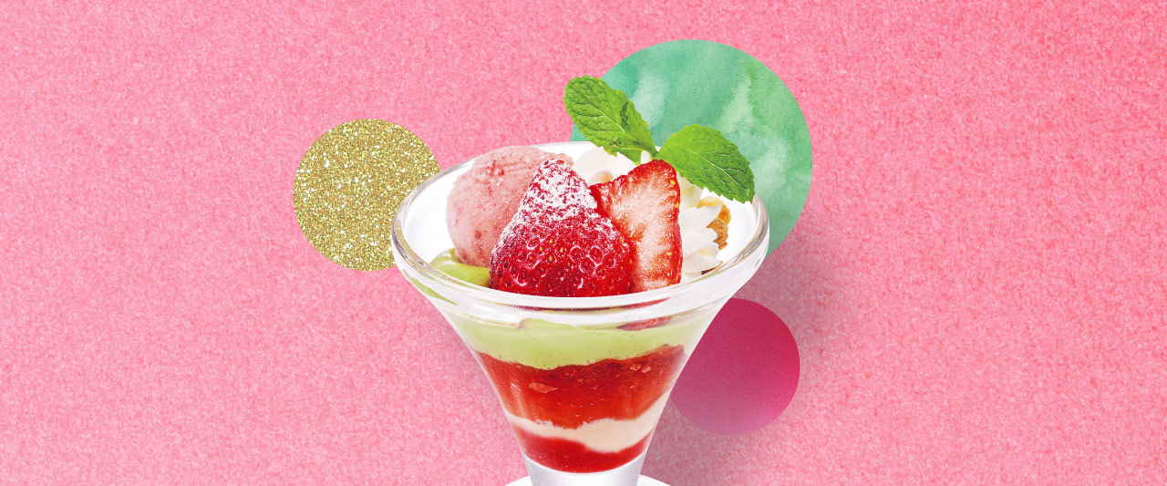 あまおうとピスタチオのちょこっとパルフェ