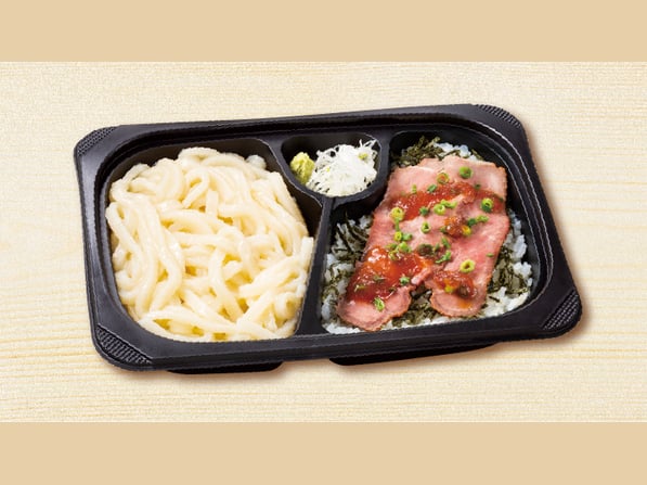 お好み夢庵弁当（冷しうどん＆ローストビーフ丼）