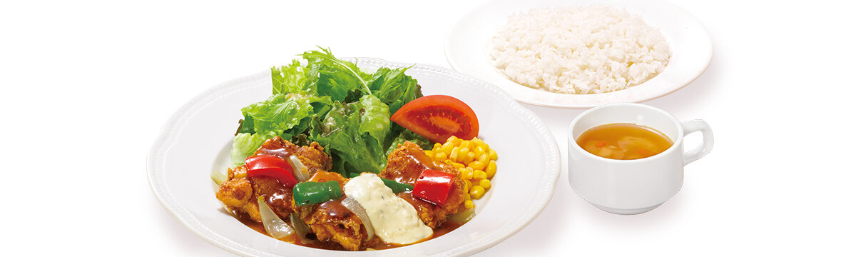 （金）チキン南蛮風甘酢ソースランチ（スープ・ライス付）