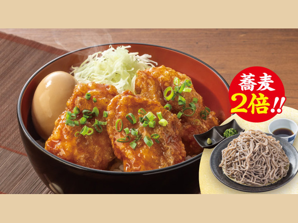 ★蕎麦2倍★
甘とろから揚げ丼＆もり蕎麦セット