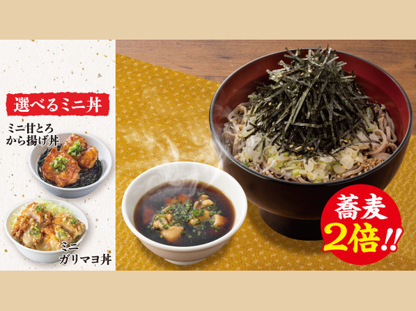 ★蕎麦2倍★
鶏つけ汁蕎麦＆ミニ丼セット