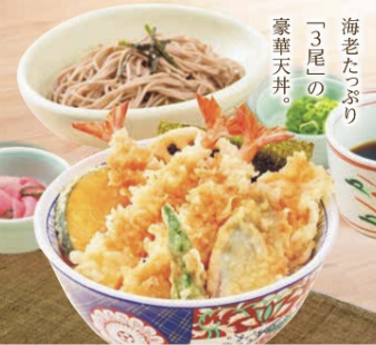 にぎやか海老天丼セット
