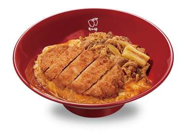 牛あいがけカツ丼