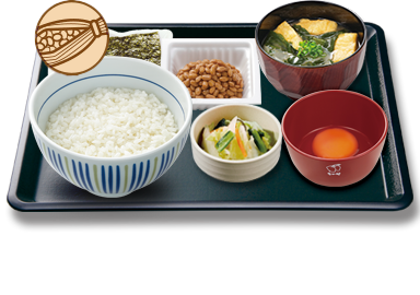 こだわり卵の納豆朝食