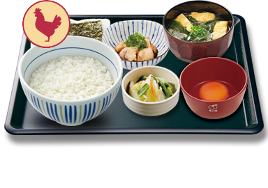 こだわり卵の鶏小鉢朝食