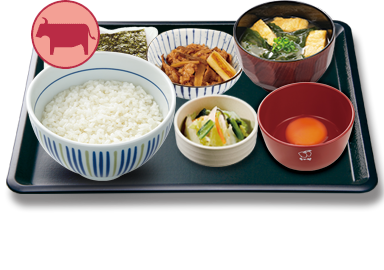 こだわり卵の牛小鉢朝食