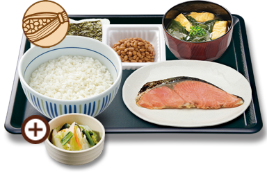 銀鮭納豆朝食