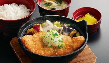 鰹節香るチキンのおろし煮定食