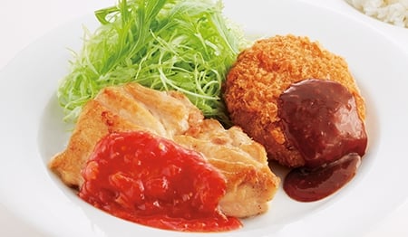 チキンステーキ＆ポテトコロッケ