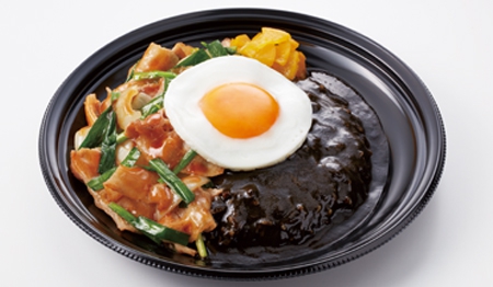 ニラ豚＆黒カレーライス