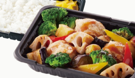 根菜と若鶏の黒酢あんかけ弁当