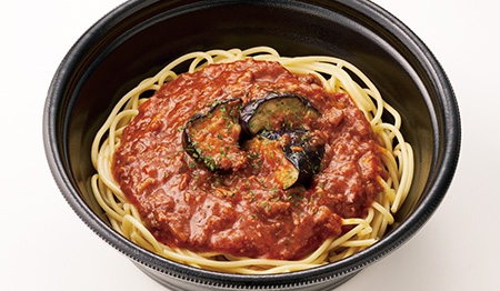 揚げナスのミートスパゲティ