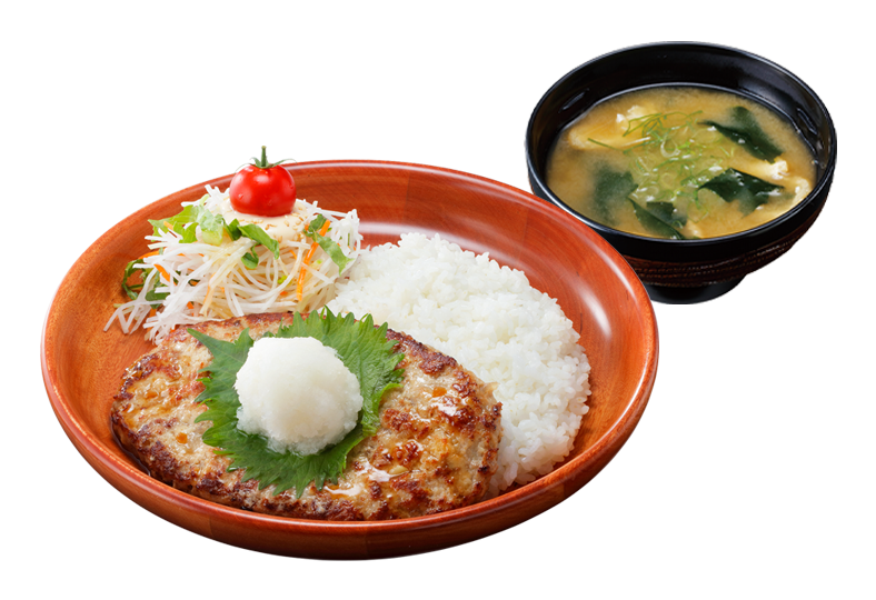 おろしそバーグディッシュランチ（みそ汁付）