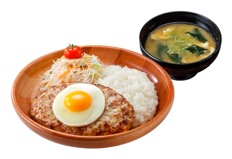 エッグバーグディッシュランチ（みそ汁付）
