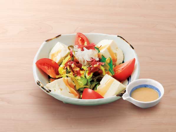 おぼろ豆富のサラダ