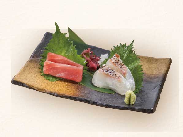 まぐろと真鯛の刺身