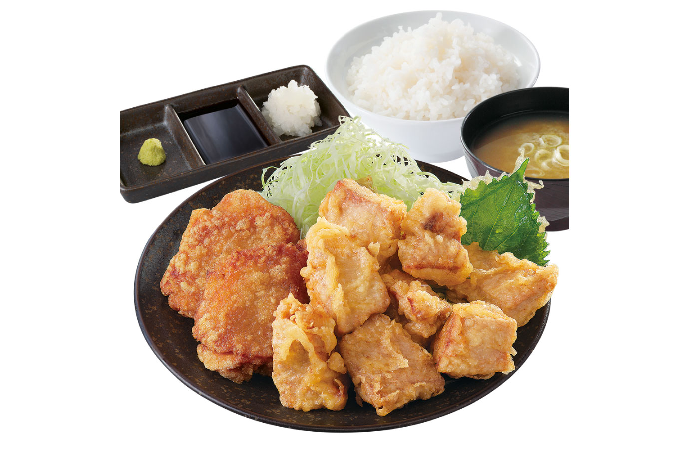 まぐろ天倍盛り 合盛り定食