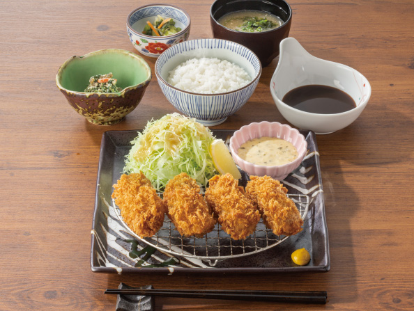 広島県産　大粒カキフライ定食（4個）