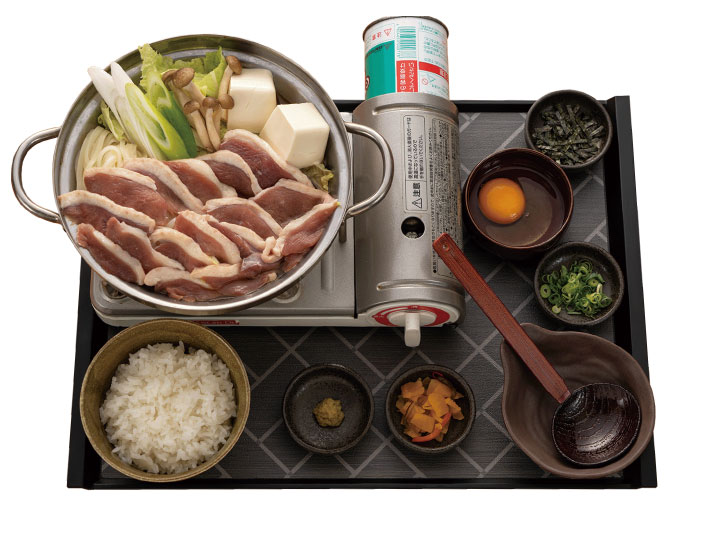 鴨鍋定食 鴨肉大盛（雑炊セット）