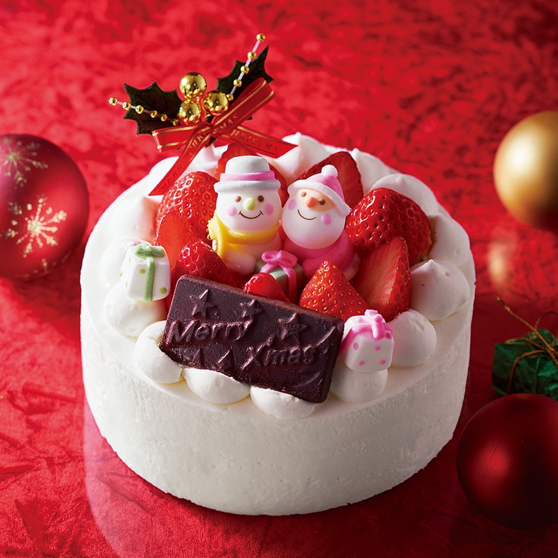 乳と卵と小麦粉を使用していないXmasデコレーション14cm
