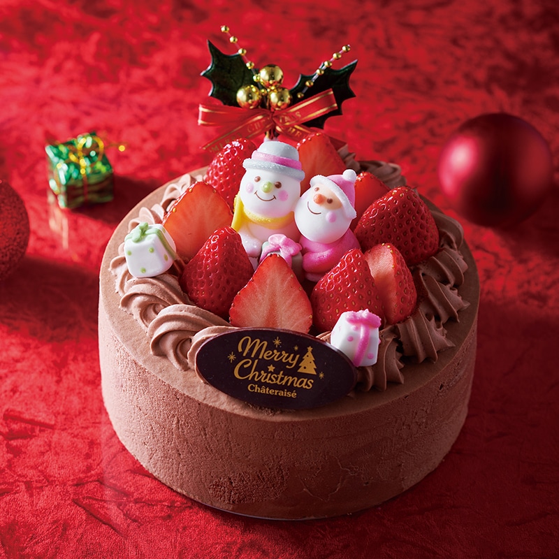 卵と小麦粉を使用していないXmasチョコデコレーション14cm