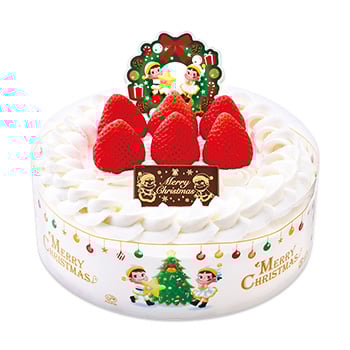 クリスマスショートケーキ （フルーツサンド）（SS・S・M・L）