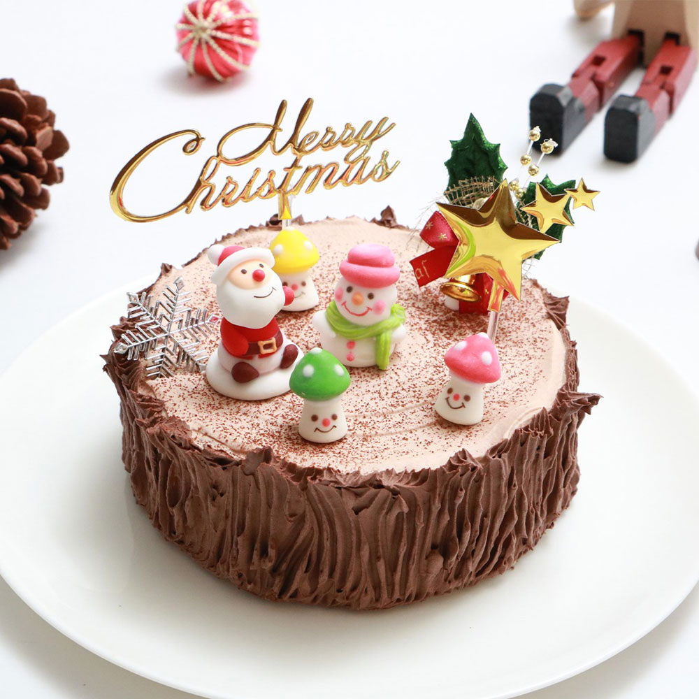 切り株チョコレートケーキ