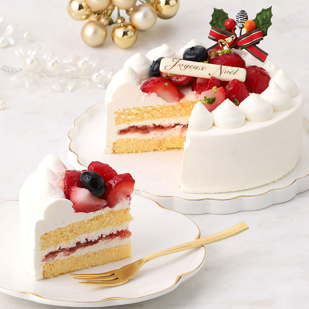 【クリスマス】バニラ香る3種のベリーショートケーキ