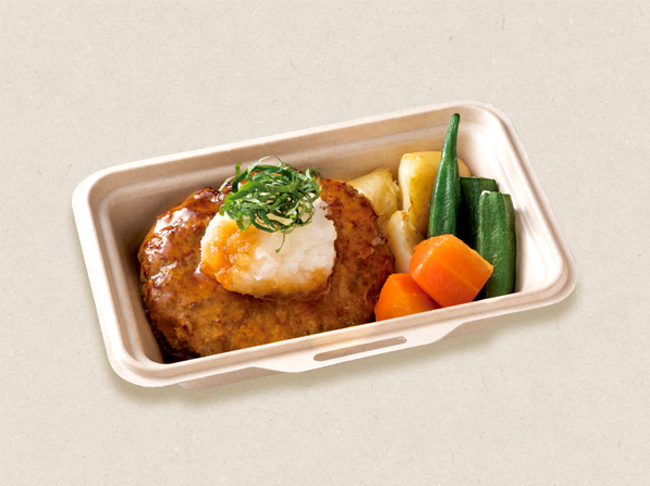ジューシー大葉おろしハンバーグ塩麹醤油ソース（お弁当）