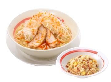 塩ねぎらーめんチャーハンセット