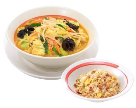 味噌野菜たんめんチャーハンセット
