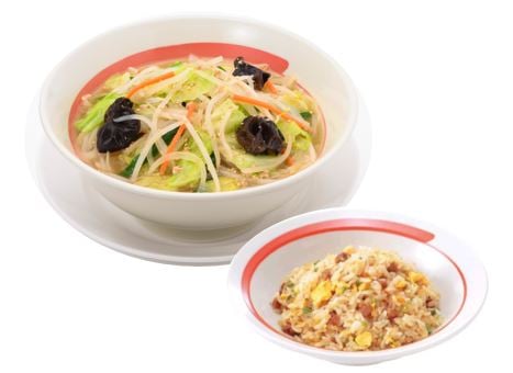 塩野菜たんめんチャーハンセット