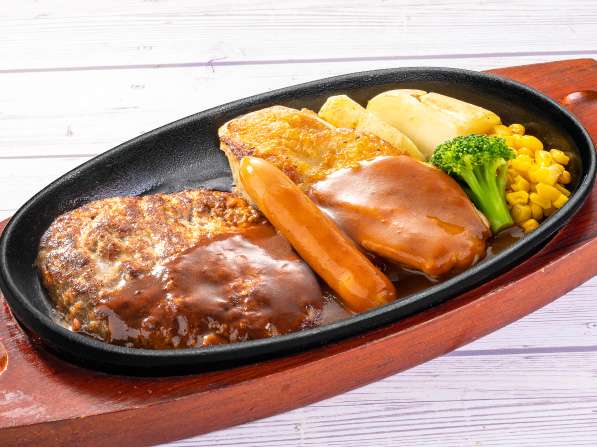 ミックスグリル弁当（デミグラスソースorガーリックソース）