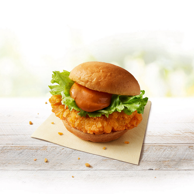 辛口チキンフィレバーガー