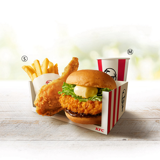 ガーリックペッパーチキンフィレバーガーよくばりセット