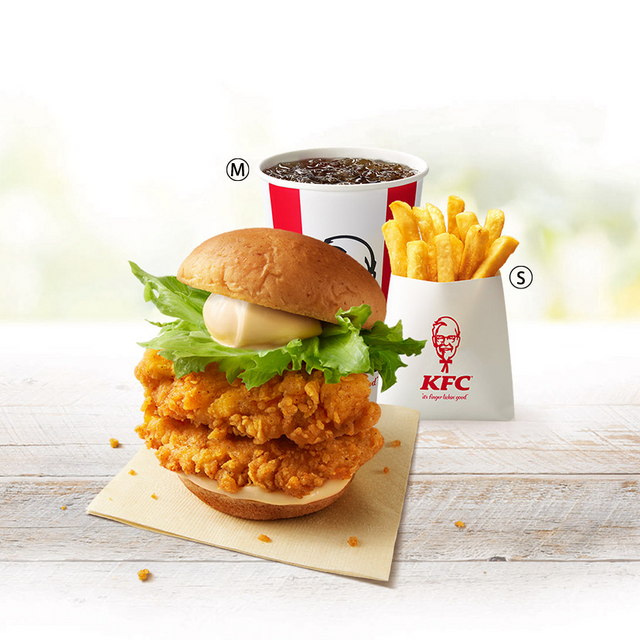 ダブルチキンフィレバーガーセット