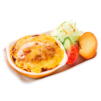 夜コメ　ハイ!チーズ!!プレート　チーズハンバーグミートスパ（ドリンク注文時）