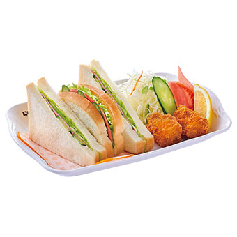 ハムサンド　コメチキ2ケ付き（単品）