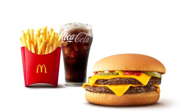 ひるまック ダブルチーズバーガー セット