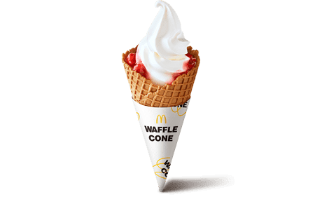ワッフルコーン ストロベリー