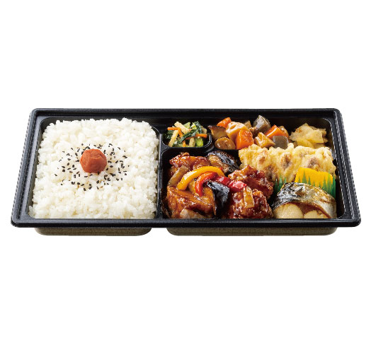 黒酢酢鶏の幕の内弁当