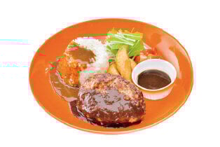 手ごね合挽きハンバーグプレート