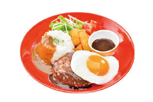 手ごね合挽き目玉焼きハンバーグプレート