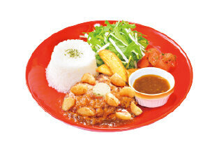 手ごね合挽きごろごろニンニクハンバーグプレート