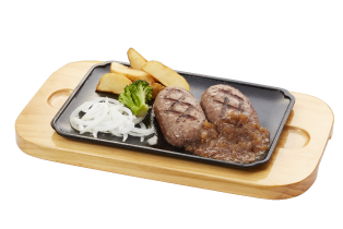 直火焼き粗挽きビーフ100%大俵ハンバーグステーキ