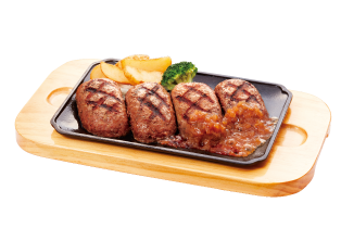 直火焼き粗挽きビーフ100%大俵ハンバーグステーキ