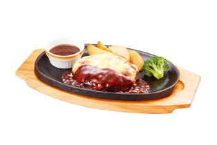 チーズの手ごねハンバーグ