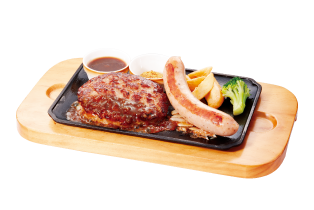 手ごねハンバーグ＆国産ソーセージ
