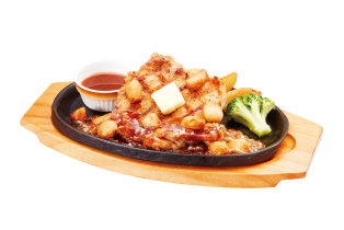 ごろごろ揚げにんにくのグリルチキン
